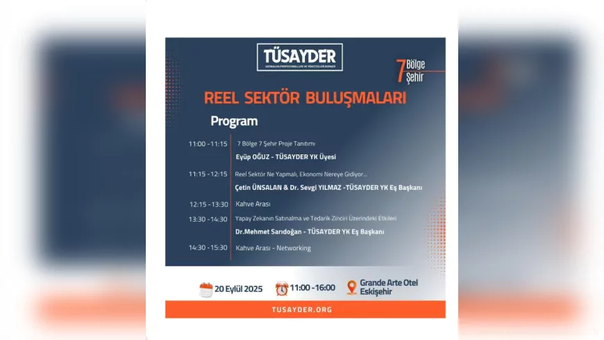 TÜSAYDER’den Eskişehir’de Reel Sektör Buluşmaları Semineri