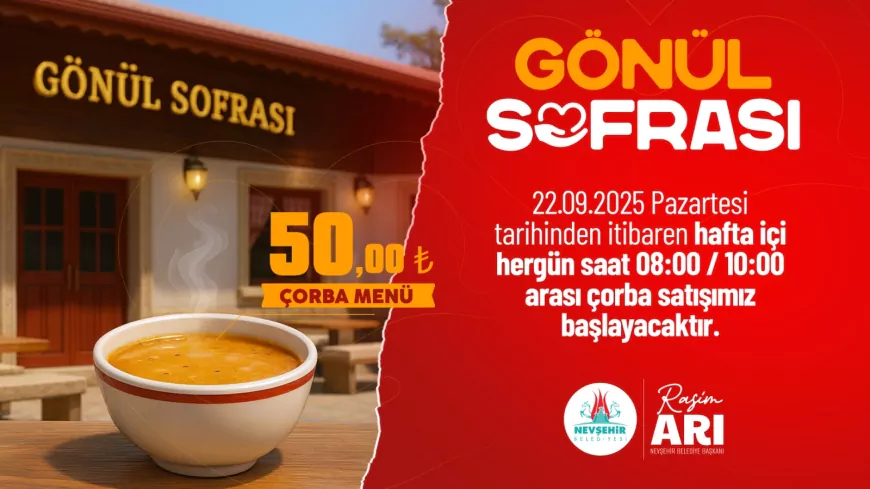 Nevşehir Gönül Sofrası’nda Sabahları Çorba Hizmeti Başlıyor