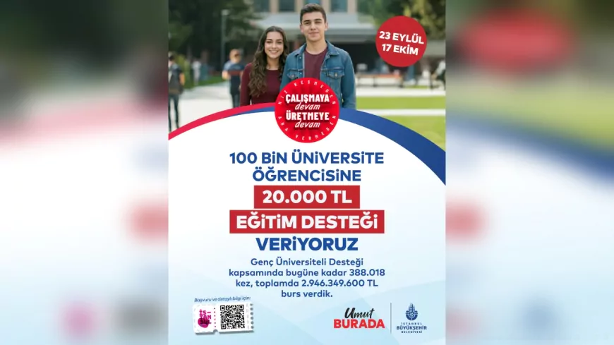 İBB’nin Genç Üniversiteli Desteğine Başvurular 23 Eylül’de Başlıyor