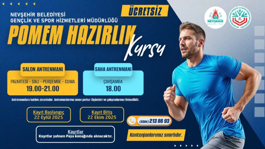 Nevşehir Belediyesi’nden POMEM Adaylarına Ücretsiz Hazırlık Kursu