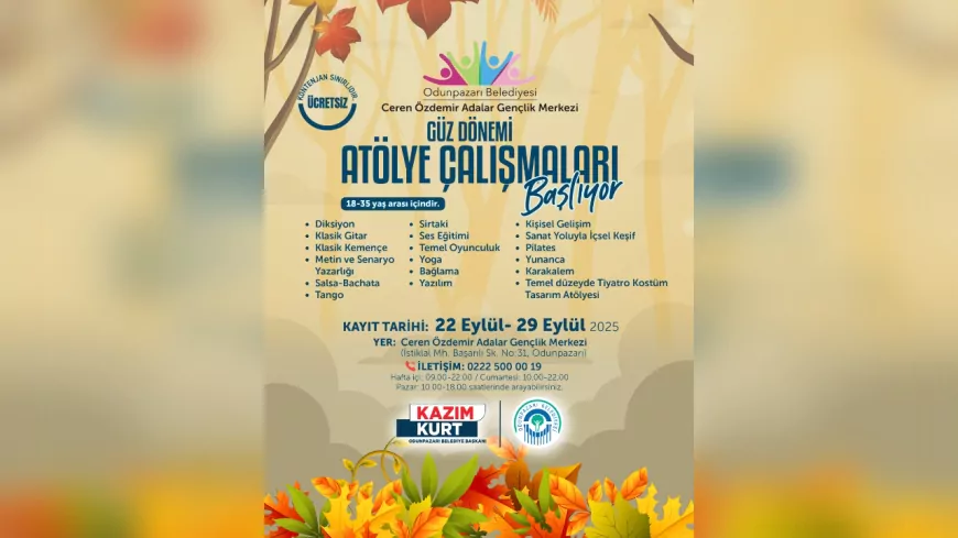 Ceren Özdemir Gençlik Merkezi’nde Güz Dönemi Kayıtları Başladı