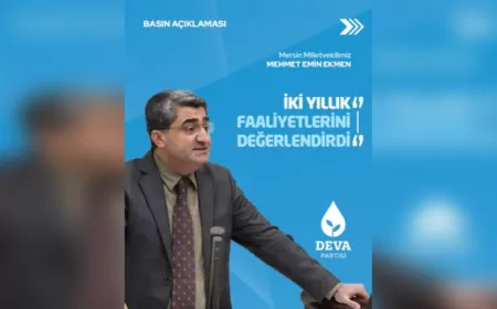 Mersin Milletvekili Emin Ekmen, İki Yıllık Meclis Faaliyetlerini Açıkladı