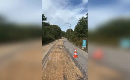 Gebze Kargalı-Yağcılar Yolunda Üstyapı Yenileme Çalışması