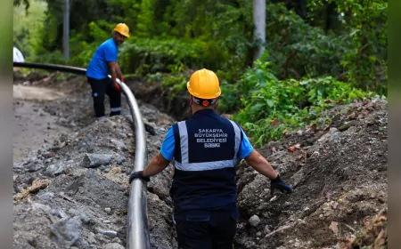 Sapanca’da 12 Kilometrelik İçme Suyu Hattı Yenileniyor