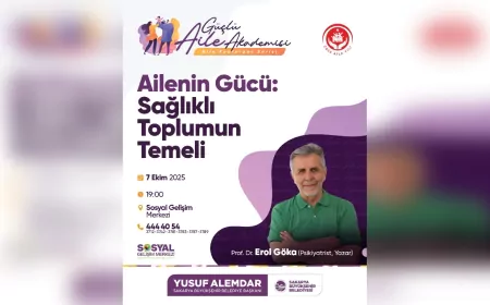 Sakarya’da “Güçlü Aile Akademisi” Başlıyor: İlk Konferans 7 Ekim’de