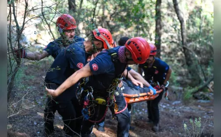 Balçova Terapi Ormanları’nda Zorlu Kurtarma Operasyonu