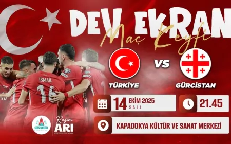 Türkiye - Gürcistan Maçı Nevşehir’de Dev Ekranda İzlenecek