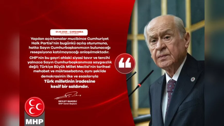 Bahçeli'den CHP’ye Sert Tepki: “Bu Tavır TBMM’ye ve Milletin İradesine Saldırıdır”