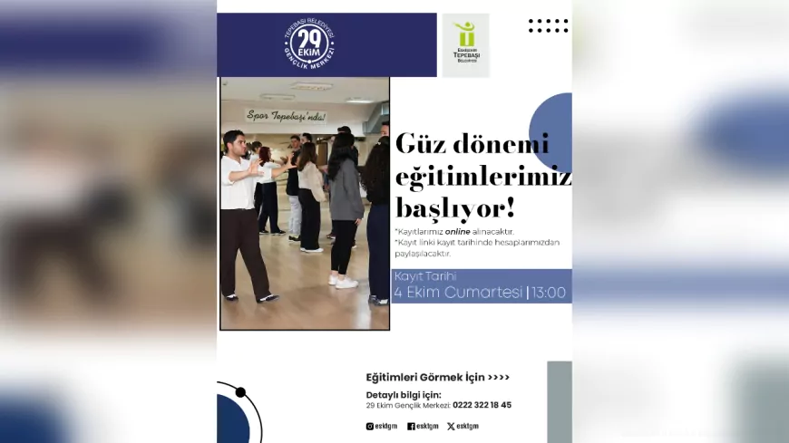 Tepebaşı Gençlik Merkezi’nde Güz Dönemi Kayıtları Başlıyor