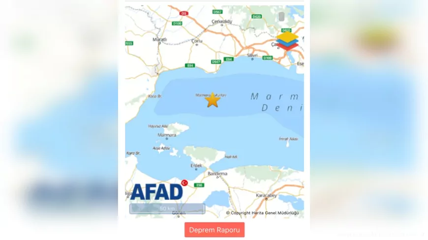 Tekirdağ Marmaraereğlisi'nde 5,0 Büyüklüğünde Deprem