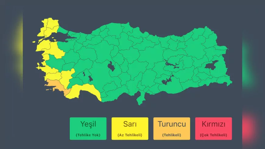 Meteoroloji’den 9 İle Sarı, Muğla’ya Turuncu Kodlu Yağış Uyarısı