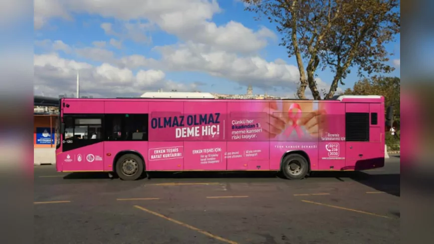 İETT’den Meme Kanseri Farkındalık Otobüsü: 32T Hattında Pembe Yolculuk Başladı