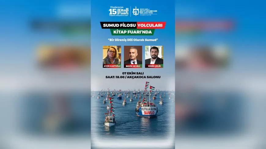 SumudFilosu Yolcuları Kocaeli Kitap Fuarı’nda Gazze İçin Konuşacak