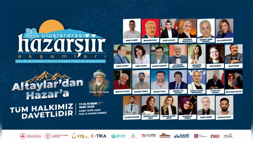 28. Uluslararası Hazar Şiir Akşamları Elazığ’da Başlıyor