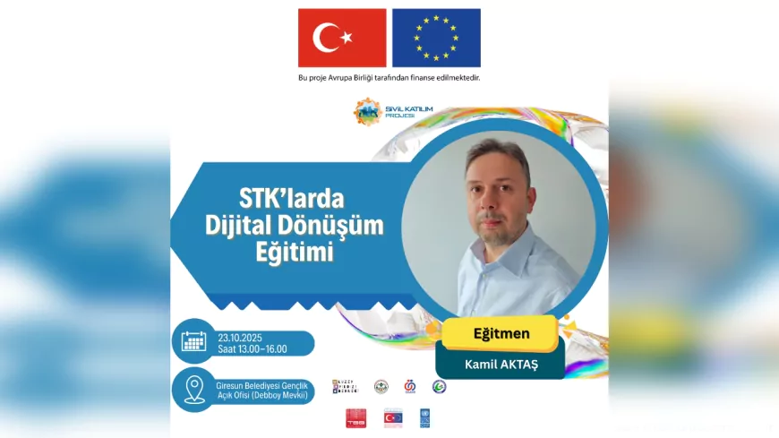 Giresun’da STK’lara Dijital Dönüşüm Eğitimi Verilecek