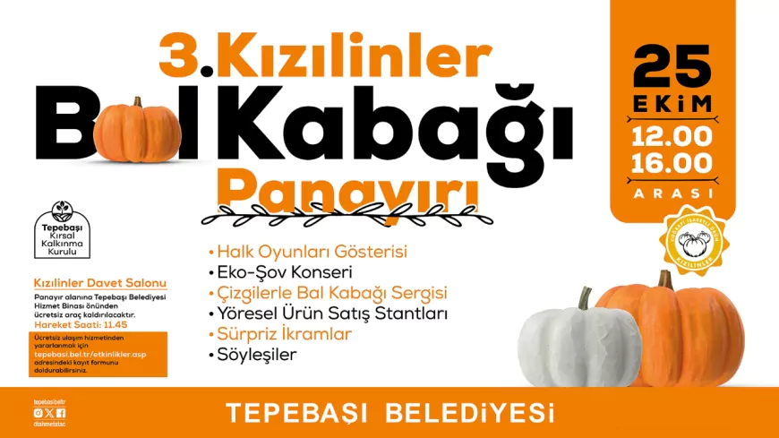 Kızılinler Bal Kabağı Panayırı 25 Ekim’de Renkli Etkinliklerle Geliyor