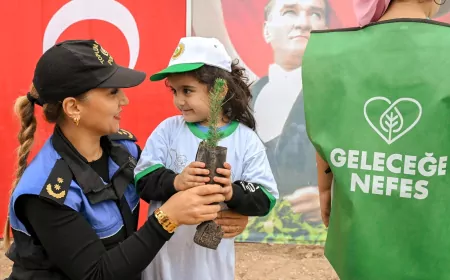Adana İl Emniyet Müdürlüğü 11 Kasım Milli Ağaçlandırma Günü Kapsamındaki Fidan Dikim Etkinliğinde Yeşil Vatan Seferberliğine Katıldı