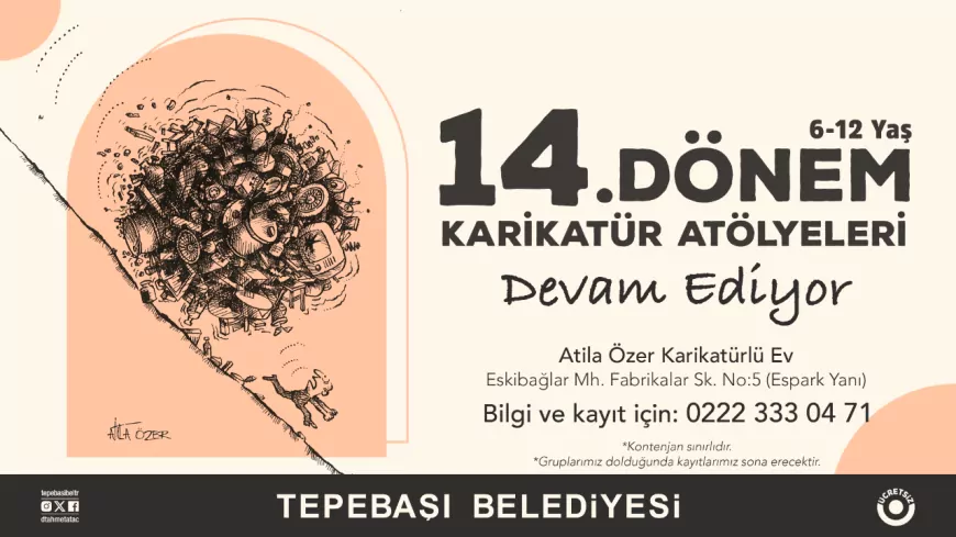 Tepebaşı Belediyesi’nin Karikatür Atölyelerine Kayıtlar Devam Ediyor