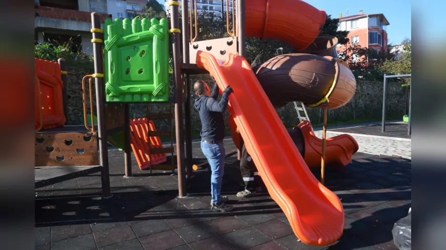 Giresun Belediyesi’nden Parklara Kapsamlı Yenileme: Ekipmanlar Tek Tek Gözden Geçiriliyor