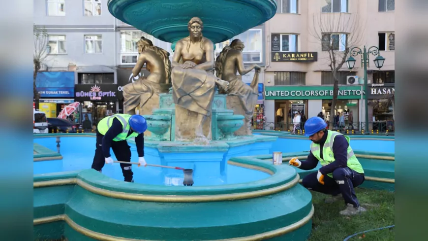 Eskişehir Büyükşehir Belediyesi’nden Süs Havuzlarına Yenileme Dokunuşu