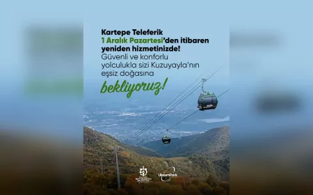 Kartepe Teleferik Bakım Sonrası Seferlerine Yeniden Başladı