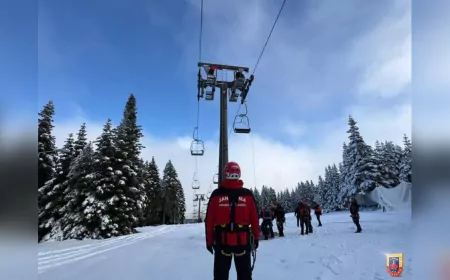 Uludağ’da JAK ve AFAD Ekiplerinden Teleferikten Kurtarma Tatbikatı