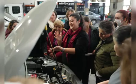 Kadınlara Güç Katan Araba Bakım Kursu Tamamlandı