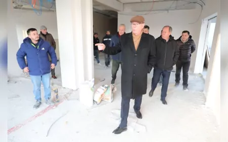 Başkan Kazım Kurt, Alzheimer Merkezi İnşaatını Yerinde İnceledi