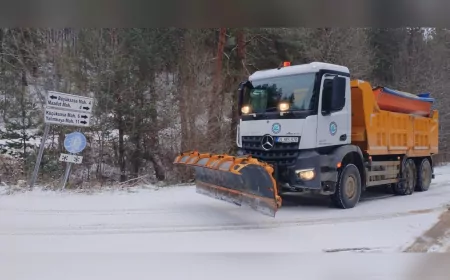 Eskişehir Büyükşehir Belediyesi Karla Mücadelede 7/24 Görev Başında