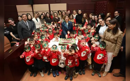 Miniklerden Başkan Ünlüce’ye Yeni Yıl Sürprizi