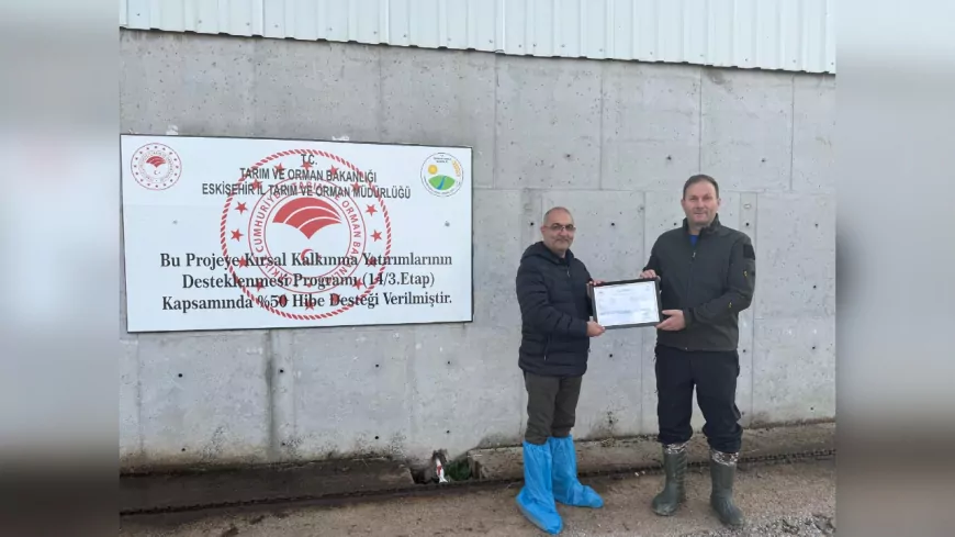 Mahmudiye’nin İlk Ari Hayvancılık İşletmesi Sertifikalandırıldı