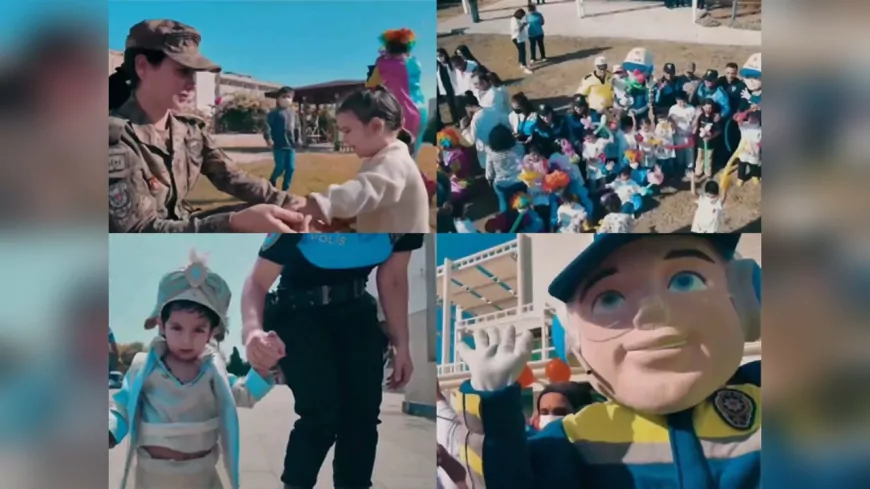 Mersin'de Polislerden Minik Öğrencilere Temel Trafik Eğitimi