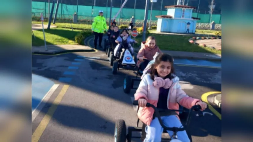 Trabzon’da Öğrencilere Uygulamalı Trafik Eğitimi