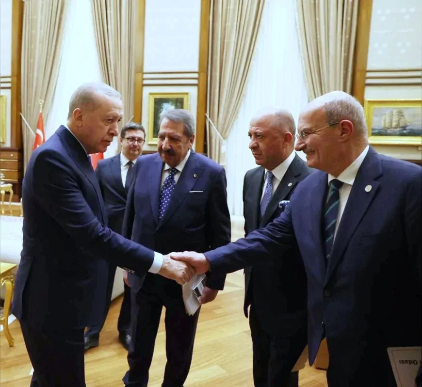 Cumhurbaşkanı Recep Tayyip Erdoğan, ATO Başkanı Gürsel Baran’ın da Yer Aldığı Heyeti Kabul Etti