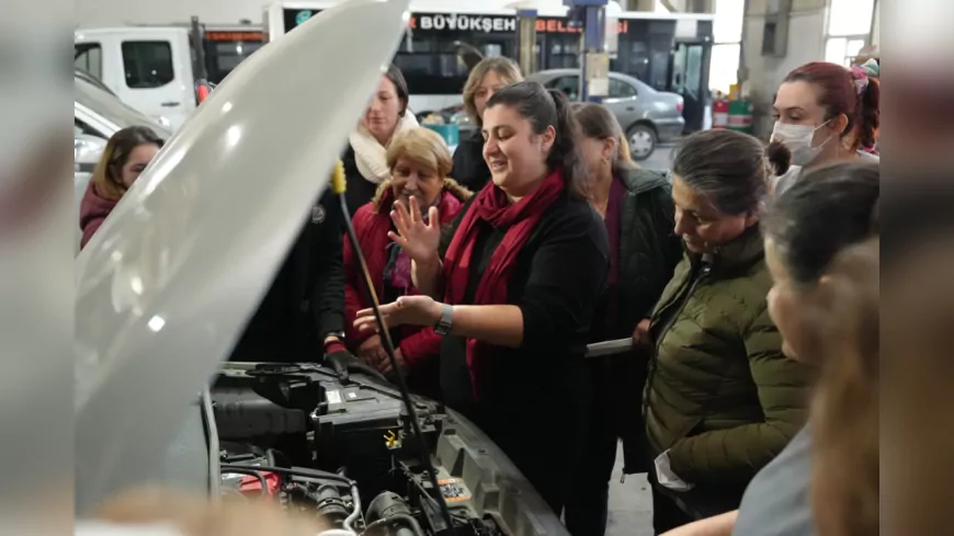 Kadınlara Güç Katan Araba Bakım Kursu Tamamlandı