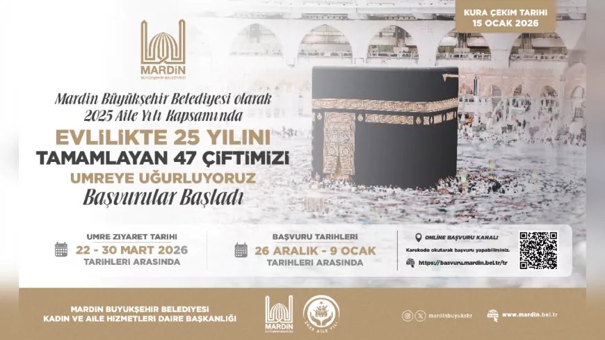 Mardin Büyükşehir Belediyesi’nden 47 Çifte Umre Hediyesi