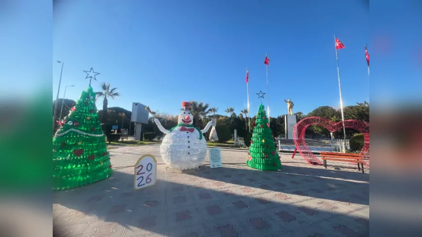 Dalaman’da 2026 Pet Şişe, Kardan Adam ve Çam Ağacına Dönüştü