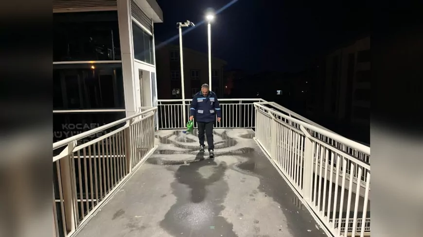 Kocaeli Büyükşehir’den Buzlanmaya Karşı Yoğun Mesai