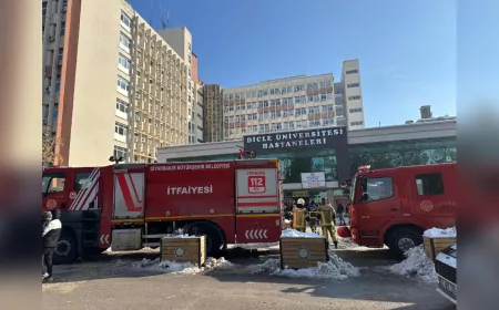 Dicle Üniversitesi Polikliniklerinde Yangın: İtfaiye Hızlı Müdahaleyle Felaketi Önledi