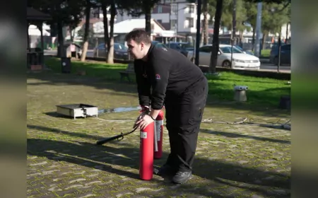 Düzce İtfaiyesi’nden BELMEK Kursiyerlerine Yangın Eğitimi