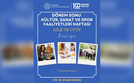 Balıkesir’de Okullarda Dönem Sonu Şenliği: “Kültür, Sanat ve Spor Haftası” Başlıyor