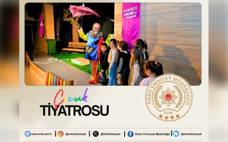 Ordu’da Çocuklara Polis Desteğiyle Tiyatro Keyfi