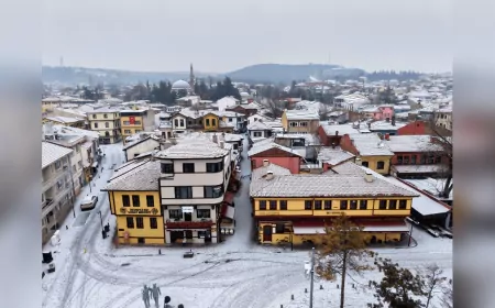 Tarihi Odunpazarı Bölgesi Karla Kartpostallık Görünüme Büründü