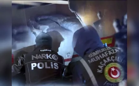 Edirne’de Büyük Uyuşturucu Operasyonu