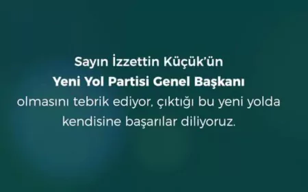 Ahmet Davutoğlu’ndan İzzettin Küçük’e Tebrik Mesajı