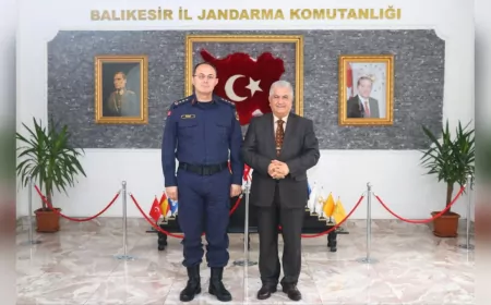 İl Millî Eğitim Müdürü Selehattin Kal’dan İl Jandarma Komutanı Murat Özer’e İade-i Ziyaret