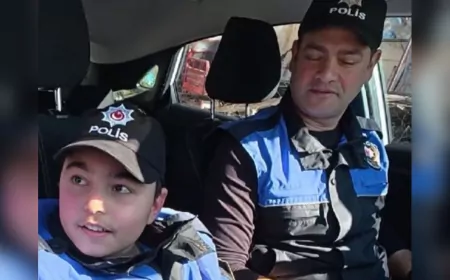 Adana'da Küçük Mahmut Efe’nin Polislik Hayali Gerçek Oldu