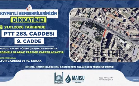 Mardin'de İçme Suyu Çalışmaları Nedeniyle İki Cadde Trafiğe Kapatılacak