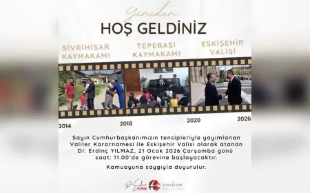 Eskişehir’in Yeni Valisi Dr. Erdinç Yılmaz Görevine Başlıyor