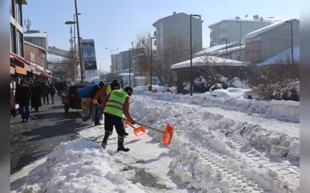 Ağrı Belediyesi Karla Mücadeleye Aralıksız Devam Ediyor